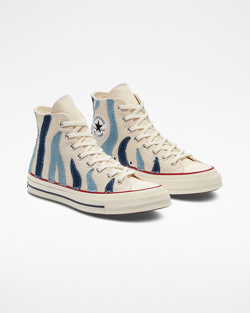 Tenisi Inalti Barbati Converse Chuck 70 Denim Bej Albastri | RO GSPF0287